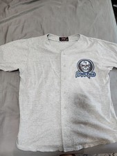 WWF Stone Cold Steve Austin Vtg Baseball Jersey Sz XL Gray Skull Graphic 90S picture