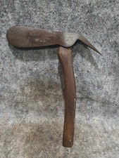 Antique CHAS. D. BRIDDELL Co. Crisfield MD.  Ice Harvesting Axe With Handle  picture