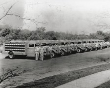Vintage Dr Pepper Trucks & Drivers at Company Headquarters in Dallas TX Photo picture