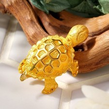 24K Golden Lucky Turtle Object 3.75g Fine Gold 99.9 K-Gold picture