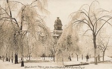 LP07 Ohio RPPC Postcard: Sandusky OH  Court House 1909 Snow Storm picture