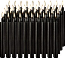 Set of 40 Black Candles – Spell Chime Candles for Halloween, Rituals, Prayer, Bi picture