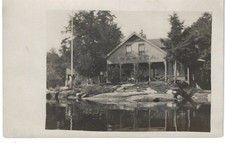 Harvey Lake Northwood NH Camp EWA-YEA c.1910 RPPC Photo Postcard near Dover picture