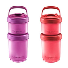 Tupperware Twist N Snack Duo Set 200ml 350ml Stackable Food Containers picture