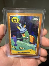 2025 Topps Chrome SpongeBob Squarepants Imitation Krabs Orange Refractor #/25 picture