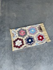 Antique Vintage Multicolor Quilt Top Pillow Case Reworked picture