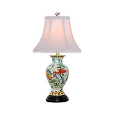 Beautiful Chinese Floral Motif Porcelain Vase Table Lamp 17.5