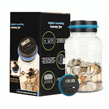 Digital Coin Counting Piggy Bank 1.8 L Vcertcpl LCD US Coins Jar – Auto‑Counter picture