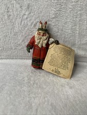 Vintage House of Hatten Father Frost Santa Ornament Denise Calla Bells w Tag picture