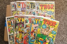 Lot of 9 The Mighty Thor #184 206 208 212 257 261 374 402 403 Marvel COMICS VG picture