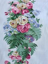 Glamour SWANK 1930's Funeral Parlor Fern & Floral Vintage Barkcloth Faille Fabrc picture