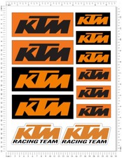 KTM Motorcycle Racing Team Motorcycle stickers quality laminated 12 Moto Decals picture