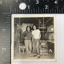 Two Young Women 1950s Snapshot Photograph Vintage Americana Casual Portrait picture