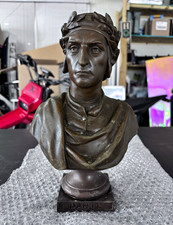 Antique Bronze Bust of Dante Signed E. Guillemin French Sculptor 19th Century picture