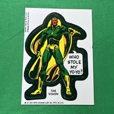 Vintage 1976 Topps Marvel Comic Book Heroes Sticker - THE VISION picture