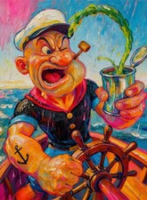 Popeye the Sailor Man Limited Edition Artist Signed Art Trading Card /30 picture