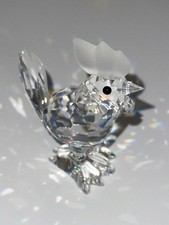 Marvelous Silver Crystal Rooster Figurine With Original Box and Certificate picture