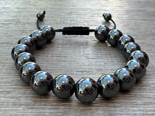 Grade A++ Hematite Crystal Adjustable Bead Bracelet 10mm, Genuine Gems Bracelets picture