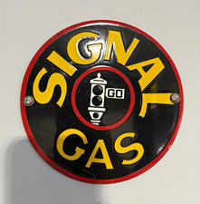 Signal Gas & Oil Round Metal Advertising Sign Porcelain picture