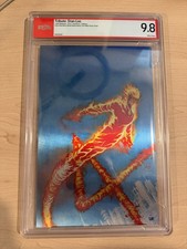Tribute: Stan Lee Human Torch #1 Metal Variant 1/5 PSA 9.8 picture