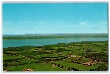 Aerial View Of Crystal Lake Between Frankfort And Beulah Michigan MI Postcard picture