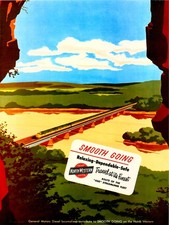 GM Chicago & North Western Railway poster by Bern Hill ca. 1950 8.5 x 11 Photo picture
