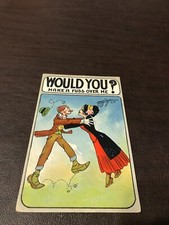 EARLY HUMOR - POSTED POSTCARD - WOULD YOU MAKE A FUSS OVER ME? picture