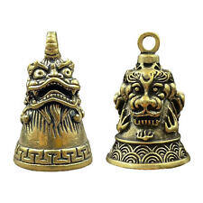 Guardian Bell Vintage Brass Motorcycle Biker Bell Lion Head Motorcycle Bell Luck picture