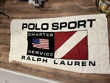 Polo Sport Ralph Lauren Vintage Beach Towel USA RL “Charter Service” Vintage picture