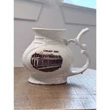 Vintage Karlovy Vary Porcelain Spa Cup Czech Republic Mineral Spring Sipping Mug picture