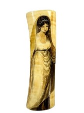 PAINTING OF WOMAN IN CLASSICAL DRESS ON BONE INSPIRED BY ANGELICA KAUFMANN picture