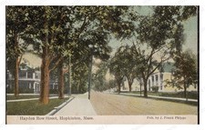 Hopkinton Massachusetts 1910 Hayden Rowe Street Porches Standard Postcard picture