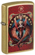 Zippo Anne Stokes Mystical Collection Color Image Street Brass 46689 picture
