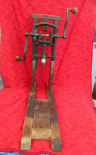 Antique Vintage Hand Crank Timber Frame Barn Post Beam Drill Boring Machine picture