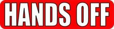 8x2 Red Hands Off Magnet Vinyl Magnetic Do Not Touch Business Sign Magnets Signs picture