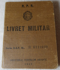 Romanian People's Republic R.P.R. Lieutenant Colonel Vintage Military Booklet picture