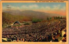 Hollywood Bowl California CA Vintage Postcard Concert Scene 1953 picture