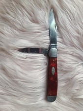 Chimney Rock Pocket Knife Red Pearl Handle Congress Knife 2 Blade Stainless picture