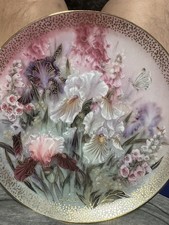 Iris Quartet Lena Liu 1st In Symphony Of Shimmering Beauty Collector Plate 1991 picture