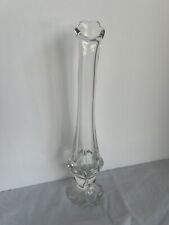 FENTON VALENCIA BUD SWUNG VASE CLEAR picture