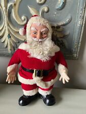 vintage rubber face Rushton? 1940s vintage stuffed santa claus Christmas picture