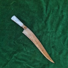 Vintage Oriental Mughal Indian Blue Agate Iron Kard Dagger  picture