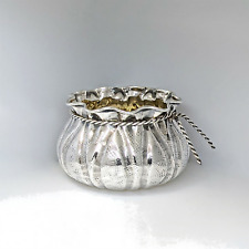 Antique 900 Silver Sack with Rope Candy/Nuts Or Trinket Bowl Cup picture