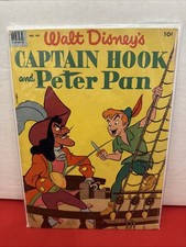Walt Disney Peter Pan Captain Hook 446 Dell 1953 Golden Age Comic Bob Grant picture