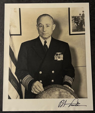 Vintage Signed Photo Vice Admiral Bernard L Austin US Navy Autograph picture