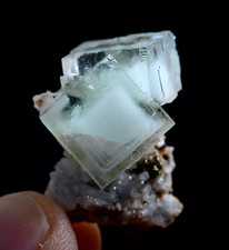 7g Natural Blue and white porcelain Fluorite Mineral Specimen/Yaogangxian China picture