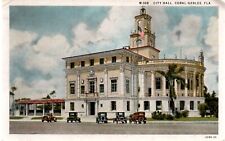 Florida, Coral Gables, City Hall 1934 Postcard Used Vintage Fair Shape picture