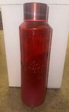 Pristine Starbucks 2022 Red Recycled Glass with Lid 20oz Tumbler Embossed Logo picture