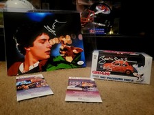 Zach Galligan signed 8x10 & Howie Mandel Signed Action Figure Car JSA Gremlins picture