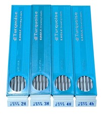 Vintage Berol Eagle Turquoise Drawing Leads - 2375 2H, 3H & 4H -  48 Leads picture